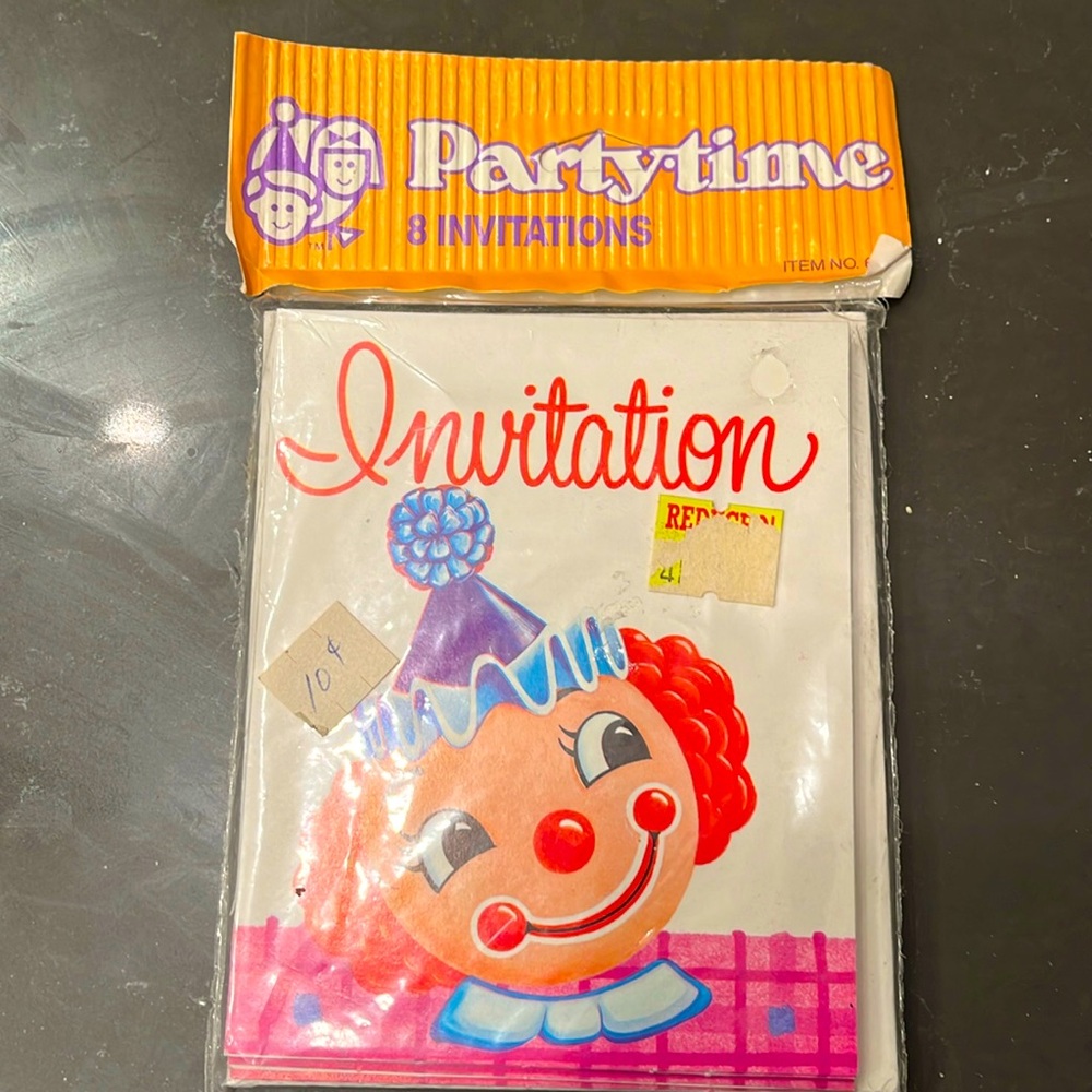 Vintage 80’s Children’s Party Invitations. NOS